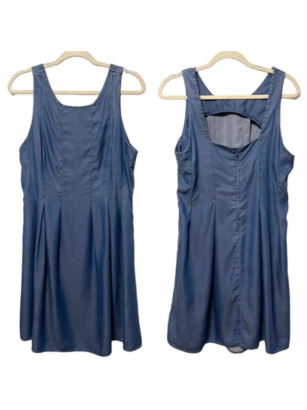 OLIVER BONAS Chambray Lyocell Tank Dress 10